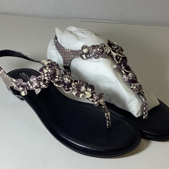 Michael Kors Tricia Thong Embossed Leather - Picture 1 of 5